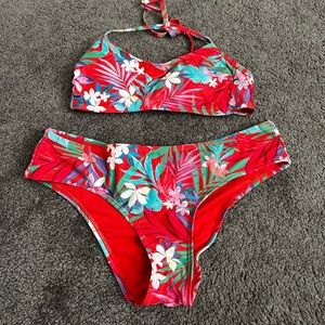 FLORAL BATHING SUIT SIZE L